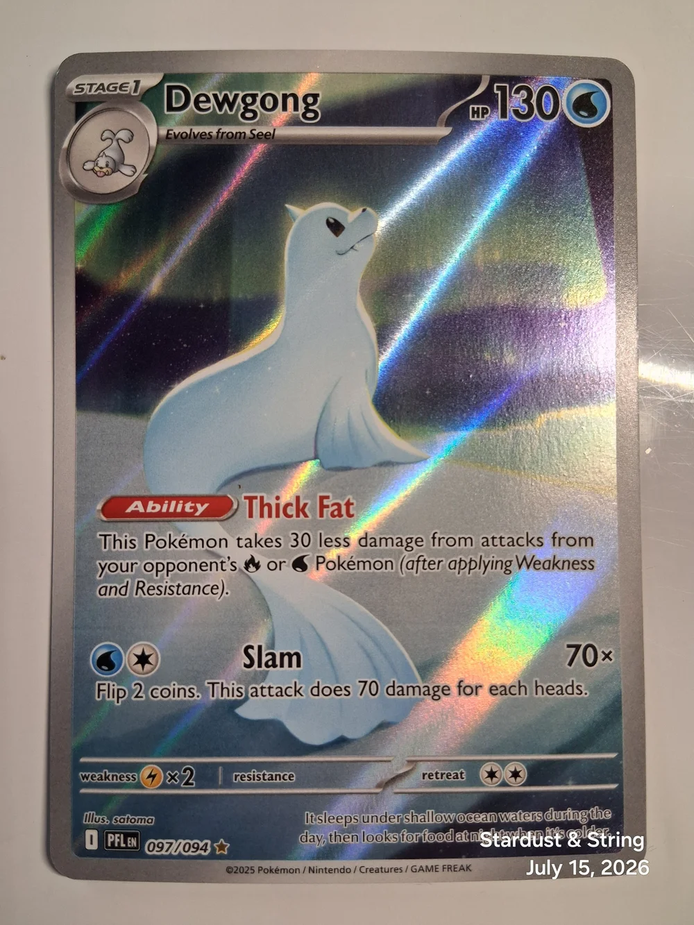 Dewgong 097/094 Cramorant 176/167 Illustration Rare Pokemon Card Lot